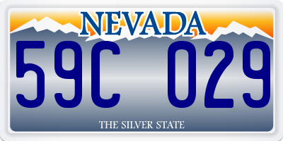 NV license plate 59C029