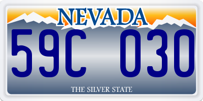 NV license plate 59C030