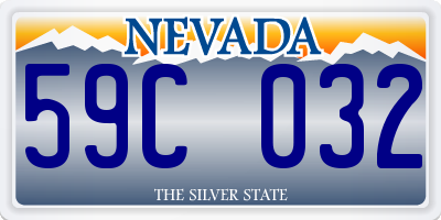 NV license plate 59C032