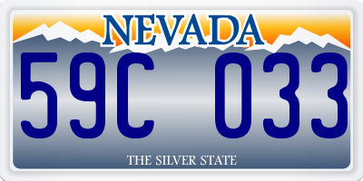 NV license plate 59C033