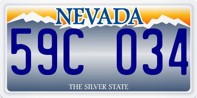 NV license plate 59C034