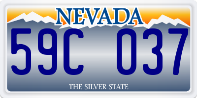 NV license plate 59C037