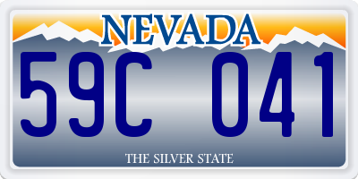 NV license plate 59C041