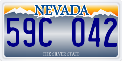 NV license plate 59C042