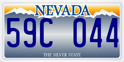 NV license plate 59C044