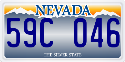 NV license plate 59C046