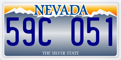 NV license plate 59C051