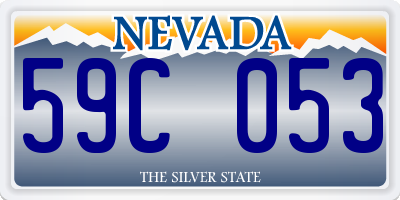 NV license plate 59C053