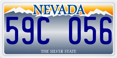 NV license plate 59C056
