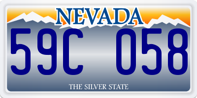 NV license plate 59C058
