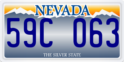 NV license plate 59C063