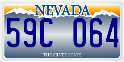 NV license plate 59C064