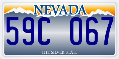 NV license plate 59C067