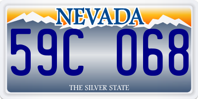 NV license plate 59C068