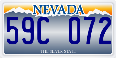 NV license plate 59C072