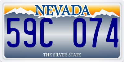 NV license plate 59C074