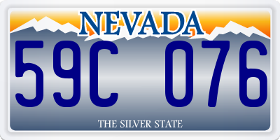 NV license plate 59C076