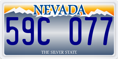 NV license plate 59C077