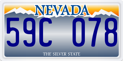 NV license plate 59C078