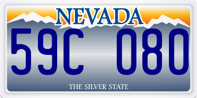 NV license plate 59C080