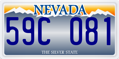 NV license plate 59C081