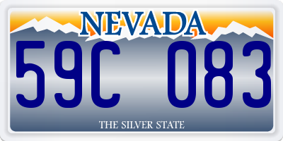 NV license plate 59C083