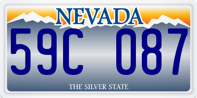 NV license plate 59C087