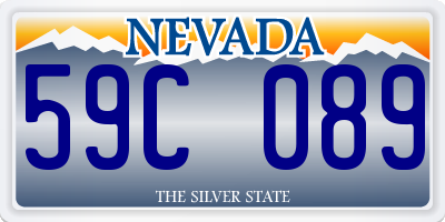 NV license plate 59C089