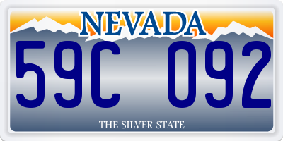 NV license plate 59C092