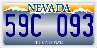 NV license plate 59C093