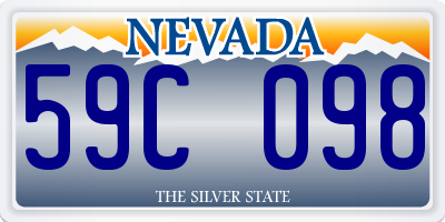 NV license plate 59C098