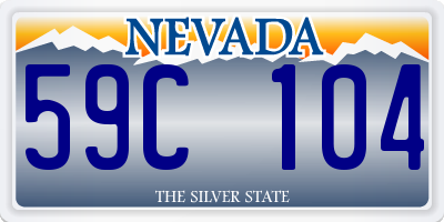 NV license plate 59C104