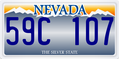 NV license plate 59C107
