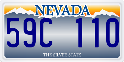 NV license plate 59C110