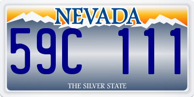 NV license plate 59C111