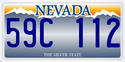 NV license plate 59C112