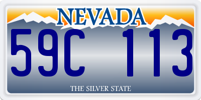 NV license plate 59C113