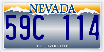 NV license plate 59C114