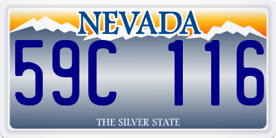 NV license plate 59C116