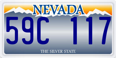 NV license plate 59C117