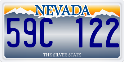 NV license plate 59C122