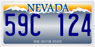 NV license plate 59C124