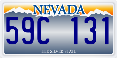 NV license plate 59C131