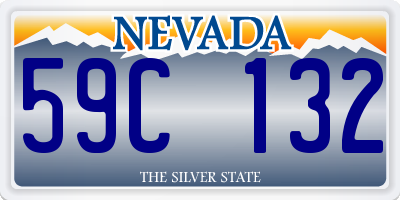 NV license plate 59C132