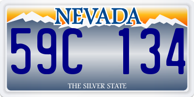 NV license plate 59C134