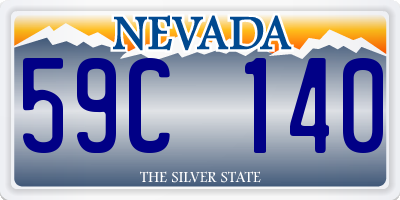 NV license plate 59C140