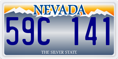 NV license plate 59C141
