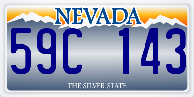 NV license plate 59C143