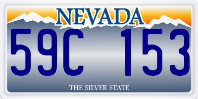 NV license plate 59C153