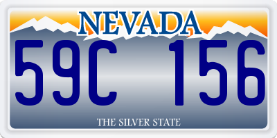 NV license plate 59C156